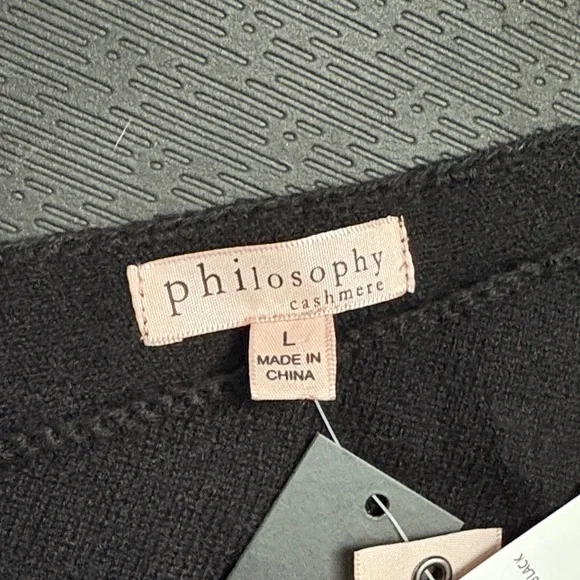 Philosophy Black Cashmere Camisole Top - Picture 3 of 4